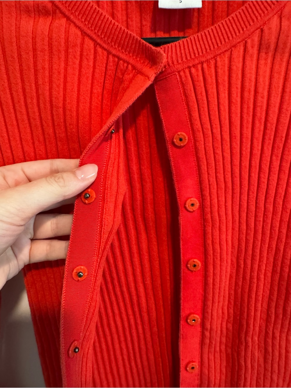 CAbi Scarlet Ribbed Button Cardigan - Picture 4 of 7